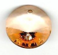 1 14mm Preciosa Light Orange Rivoli Pendant